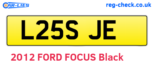 L25SJE are the vehicle registration plates.