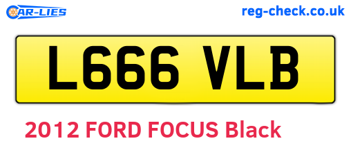 L666VLB are the vehicle registration plates.