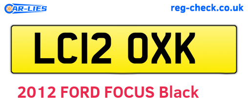 LC12OXK are the vehicle registration plates.