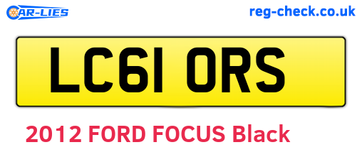 LC61ORS are the vehicle registration plates.