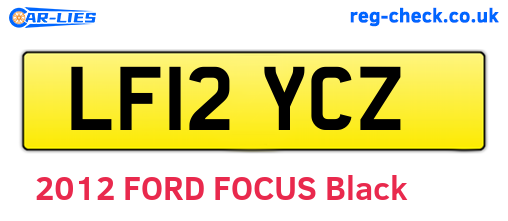 LF12YCZ are the vehicle registration plates.