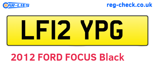 LF12YPG are the vehicle registration plates.