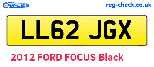 LL62JGX are the vehicle registration plates.
