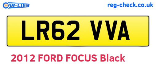LR62VVA are the vehicle registration plates.