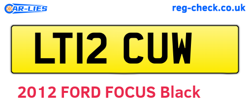 LT12CUW are the vehicle registration plates.
