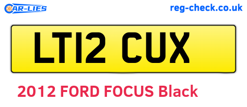 LT12CUX are the vehicle registration plates.