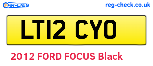 LT12CYO are the vehicle registration plates.