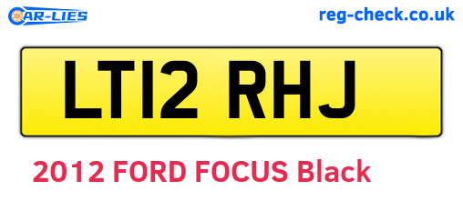 LT12RHJ are the vehicle registration plates.