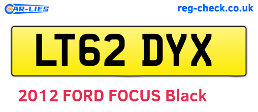 LT62DYX are the vehicle registration plates.