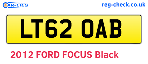 LT62OAB are the vehicle registration plates.