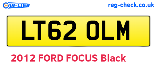 LT62OLM are the vehicle registration plates.