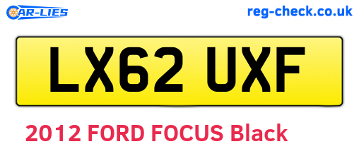 LX62UXF are the vehicle registration plates.