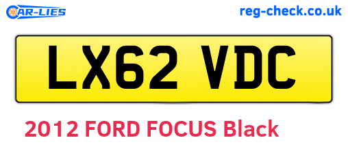 LX62VDC are the vehicle registration plates.