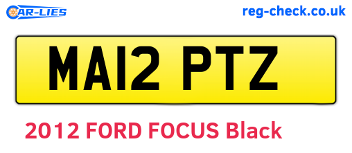 MA12PTZ are the vehicle registration plates.