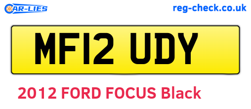 MF12UDY are the vehicle registration plates.