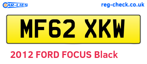 MF62XKW are the vehicle registration plates.