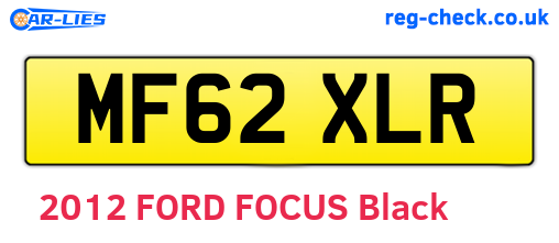 MF62XLR are the vehicle registration plates.