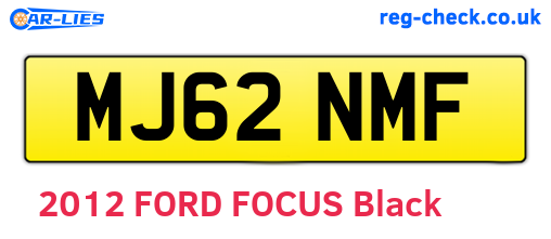 MJ62NMF are the vehicle registration plates.