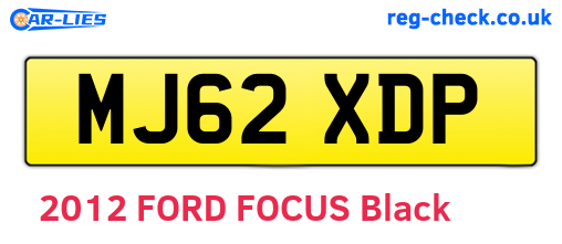 MJ62XDP are the vehicle registration plates.