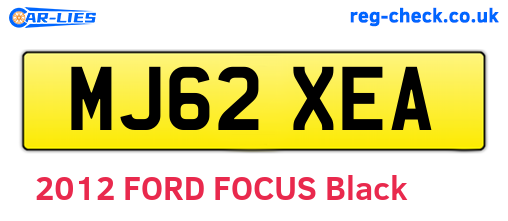 MJ62XEA are the vehicle registration plates.