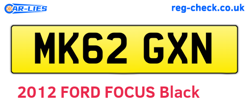 MK62GXN are the vehicle registration plates.
