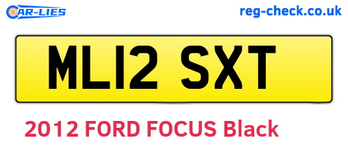 ML12SXT are the vehicle registration plates.