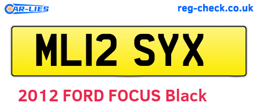 ML12SYX are the vehicle registration plates.