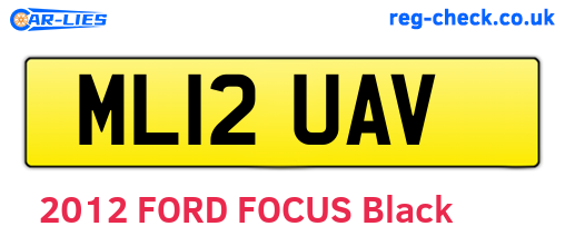 ML12UAV are the vehicle registration plates.