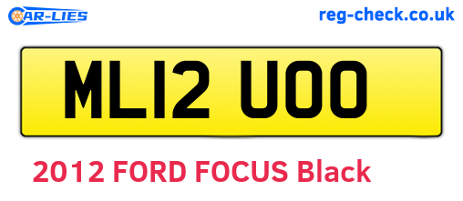 ML12UOO are the vehicle registration plates.