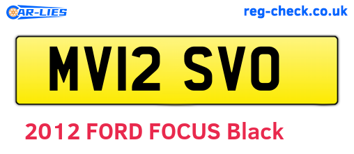 MV12SVO are the vehicle registration plates.