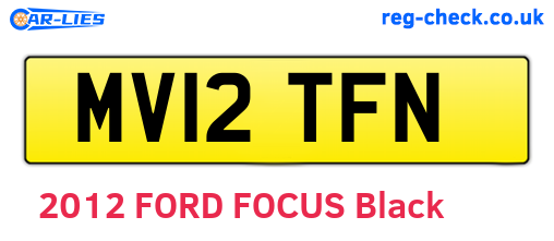 MV12TFN are the vehicle registration plates.