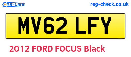 MV62LFY are the vehicle registration plates.