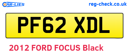 PF62XDL are the vehicle registration plates.