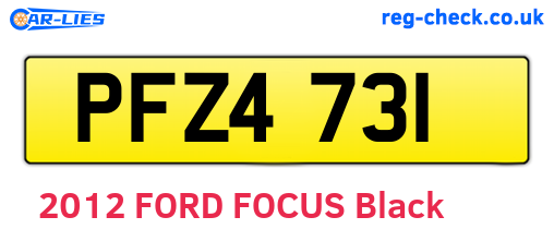 PFZ4731 are the vehicle registration plates.