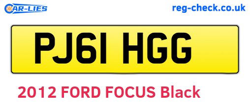 PJ61HGG are the vehicle registration plates.