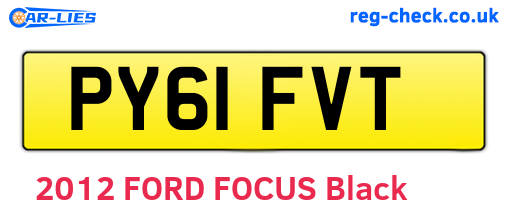 PY61FVT are the vehicle registration plates.