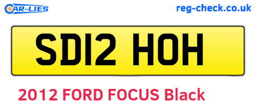 SD12HOH are the vehicle registration plates.