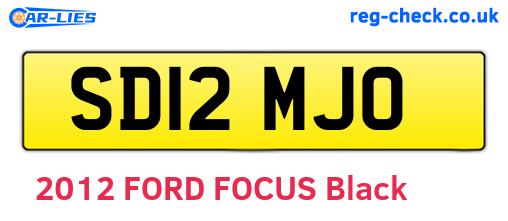 SD12MJO are the vehicle registration plates.