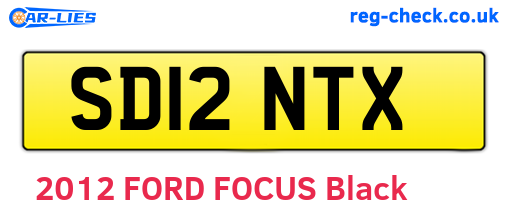 SD12NTX are the vehicle registration plates.