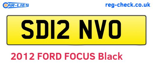 SD12NVO are the vehicle registration plates.