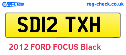 SD12TXH are the vehicle registration plates.