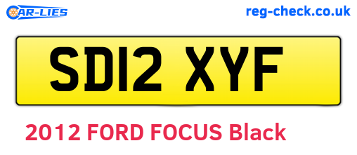 SD12XYF are the vehicle registration plates.