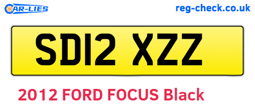 SD12XZZ are the vehicle registration plates.