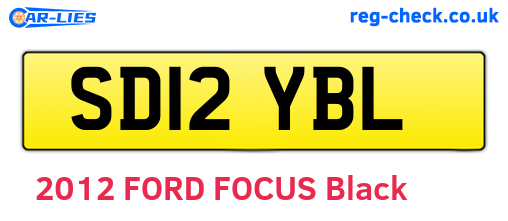 SD12YBL are the vehicle registration plates.