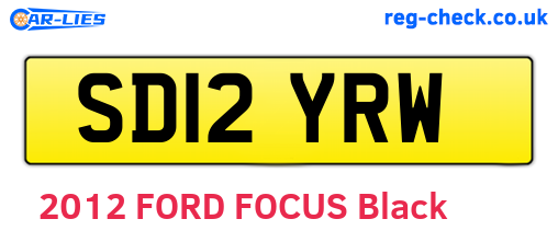 SD12YRW are the vehicle registration plates.