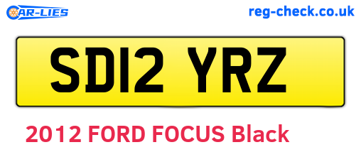 SD12YRZ are the vehicle registration plates.