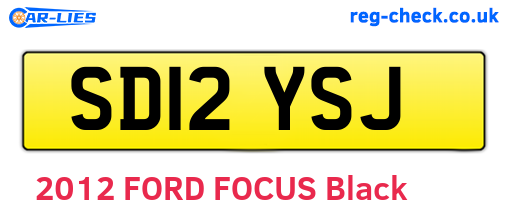 SD12YSJ are the vehicle registration plates.