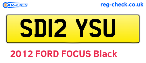 SD12YSU are the vehicle registration plates.