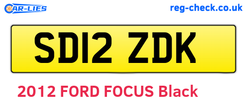 SD12ZDK are the vehicle registration plates.