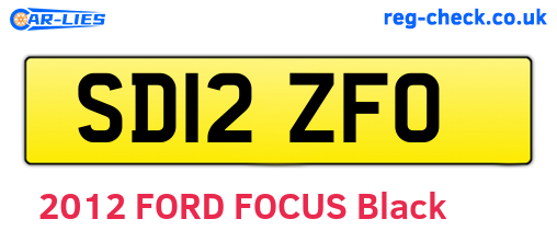 SD12ZFO are the vehicle registration plates.